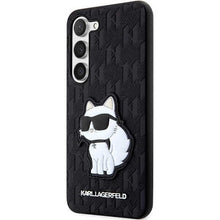 Заредете изображение във визуализатора на галерията – Karl Lagerfeld KLHCS23SSAKLHCPK S23 S911 hardcase black/black Saffiano Monogram Choupette
