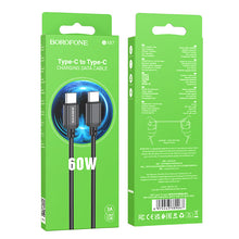 Заредете изображение във визуализатора на галерията – Borofone Cable BX87 Sharp - Type C to Type C - PD 60W 1 metre black
