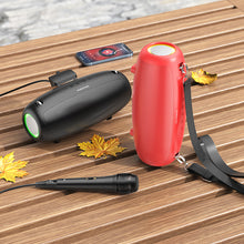 Заредете изображение във визуализатора на галерията – Borofone Portable Bluetooth Speaker BP13 Dazzling with microphone red
