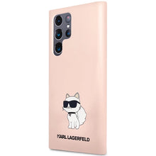 Заредете изображение във визуализатора на галерията – Karl Lagerfeld Silicone Choupette case for Samsung Galaxy S24 Ultra - pink

