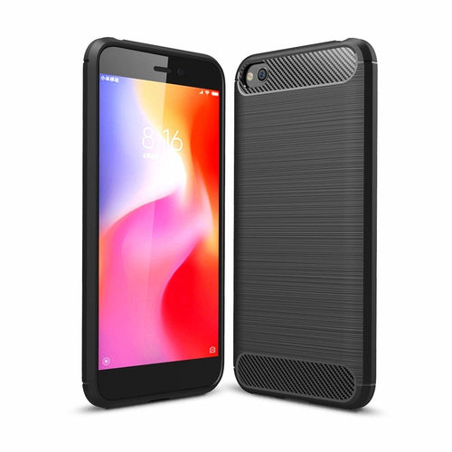 Carbon Case Flexible Cover TPU Case for Xiaomi Redmi Go black