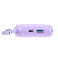 Заредете изображение във визуализатора на галерията – Joyroom powerbank 10000mAh Jelly Series 22.5W with built-in Lightning cable violet (JR-L003)
