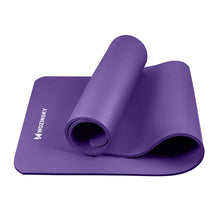 Заредете изображение във визуализатора на галерията – Wozinsky exercise mat 181 x 63 x 0.9 cm thick gymnastic yoga mat purple
