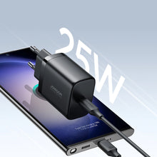 Заредете изображение във визуализатора на галерията – Joyroom JR-TCF11 fast charger up to 25W + USB-C / USB-C cable 1m - black
