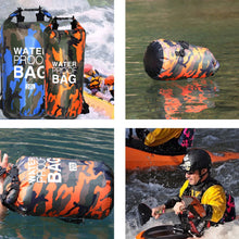 Заредете изображение във визуализатора на галерията – Waterproof Dry Bag Type 1 20L orange camouflage
