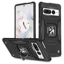 Заредете изображение във визуализатора на галерията – Wozinsky Ring Armor case for Google Pixel 7 Pro armored cover magnetic holder ring black
