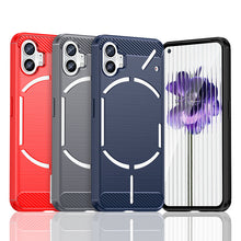 Заредете изображение във визуализатора на галерията – Carbon Case case for Nothing Phone 1 flexible silicone carbon cover black
