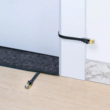 Заредете изображение във визуализатора на галерията – Ugreen Flat Cable Internet Network Cable Ethernet Patchcord RJ45 Cat 7 STP LAN 10 Gbps 10m Black (NW106 11265)
