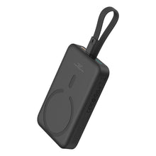 Заредете изображение във визуализатора на галерията – Baseus Magnetic Mini MagSafe 10000mAh 20W powerbank with built-in Lightning cable - black + Baseus Simple Series USB-C - USB-C 60W 0.3m cable
