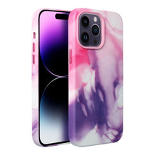 Заредете изображение във визуализатора на галерията – Leather Mag Cover for IPHONE 14 PRO MAX purple splash
