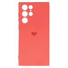 Заредете изображение във визуализатора на галерията – Vennus Silicone Heart Case for Samsung Galaxy S22 Ultra design 1 coral
