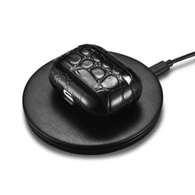 Заредете изображение във визуализатора на галерията – iCarer Leather Crocodile natural leather case for AirPods Pro black (WMAP002-BK)

