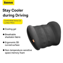 Заредете изображение във визуализатора на галерията – BASEUS ComfortRide Series Car Cooling Lumbar Pillow Cluster Black C20036402111-01
