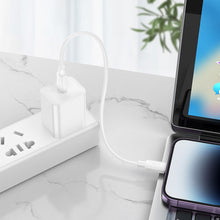 Заредете изображение във визуализатора на галерията – HOCO cable Type C to Iphone Lightning 8-pin Hyper Power Delivery 27W X96 25cm white
