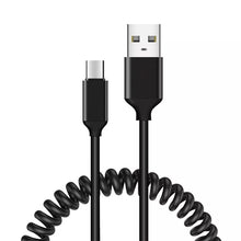 Заредете изображение във визуализатора на галерията – Cable coiled  - USB to Type C - 66W 5A 1 metre black
