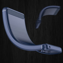 Заредете изображение във визуализатора на галерията – Carbon Case for Samsung Galaxy S23 Ultra flexible silicone carbon cover blue
