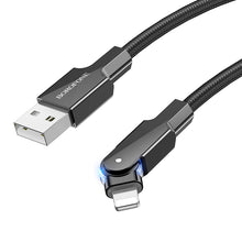 Заредете изображение във визуализатора на галерията – Borofone Cable BU41 Kelly - USB to Lightning - 2,4A 1,2 metres black
