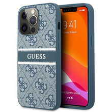 Заредете изображение във визуализатора на галерията – Guess GUHCP13L4GDBL 13 Pro / 13 6,1" niebieski/blue hardcase 4G Stripe
