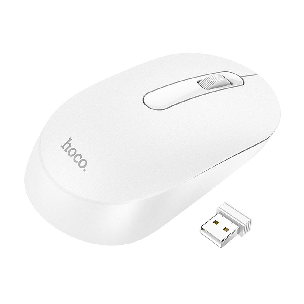 Hoco wireless mouse platinium 2,4g gm14 white