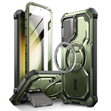 Заредете изображение във визуализатора на галерията – IBLSN Armorbox Mag Supcase case with MagSafe for Samsung Galaxy S24 - green
