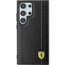 Заредете изображение във визуализатора на галерията – Original FERRARI hardcase Carbon Printed Line FEHCS24LN3DUR for Samsung Galaxy  S24 Ultra Black
