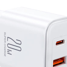 Заредете изображение във визуализатора на галерията – EU Joyroom JR-TCF05 20W USB-A USB-C charger + USB-C cable - white
