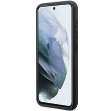 Заредете изображение във визуализатора на галерията – Guess GUHCS23MSLSMK S23+ S916 black/black hardcase Silicone Vintage Gold Logo
