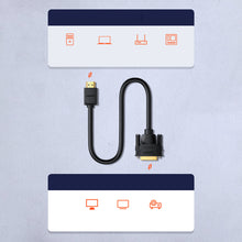 Заредете изображение във визуализатора на галерията – Ugreen bi-directional cable HDMI - DVI 2m black (HD106)
