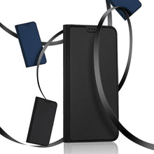 Заредете изображение във визуализатора на галерията – Dux Ducis Skin Pro case for Motorola Edge 30 Neo flip cover card wallet stand blue
