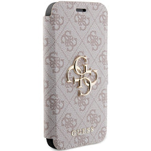 Заредете изображение във визуализатора на галерията – Original Case GUESS book 4G Metal Logo GUBKP15L4GMGPI for Iphone 15 Pro pink
