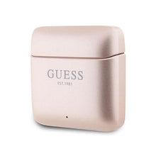 Заредете изображение във визуализатора на галерията – Guess GUTWSSU20ALEGP TWS Bluetooth Earphones + Dock Rose Gold/Rose Gold Printed Logo
