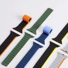 Заредете изображение във визуализатора на галерията – Magnetic Apple Watch Ultra, SE, 8, 7, 6, 5, 4, 3, 2, 1 (49, 45, 44, 42 mm) Dux Ducis Strap (LD Version) - Black/Yellow
