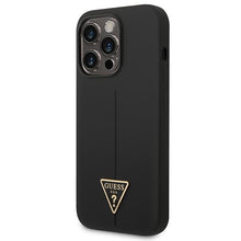 Заредете изображение във визуализатора на галерията – Guess GUHCP14LSLTGK iPhone 14 Pro 6.1" black/black hardcase Silicone Triangle
