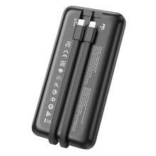 Заредете изображение във визуализатора на галерията – Hoco power bank 10 000mah lcd + cable + pd20w + qc3.0 j90a black
