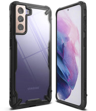 Заредете изображение във визуализатора на галерията – Ringke Fusion X durable PC Case with TPU Bumper for Samsung Galaxy S21+ 5G (S21 Plus 5G) black (FUSG0067)
