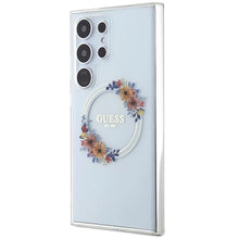 Заредете изображение във визуализатора на галерията – Guess IML Flowers Wreath MagSafe case for Samsung Galaxy S24 Ultra - transparent

