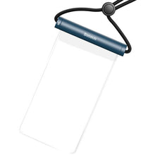 Заредете изображение във визуализатора на галерията – BASEUS waterproof phone bag cylindrical slide Lock blue BS-PC030
