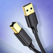 Заредете изображение във визуализатора на галерията – Ugreen printer cable USB-A - USB-B 480Mb/s 5m black (US135)
