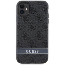 Заредете изображение във визуализатора на галерията – Guess GUHCN61P4SNK iPhone 11 / Xr grey/grey hardcase 4G Stripe
