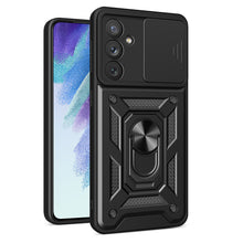 Заредете изображение във визуализатора на галерията – Hybrid Armor Camshield case for Samsung Galaxy A54 5G armored case with camera cover black
