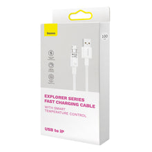Заредете изображение във визуализатора на галерията – Baseus Explorer Series cable USB - Lightning 2.4A 1 m white (CATS010002)
