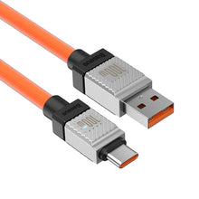 Заредете изображение във визуализатора на галерията – BASEUS cabel USB to Type C CoolPlay Fast Charging 100W 2m orange CAKW000707
