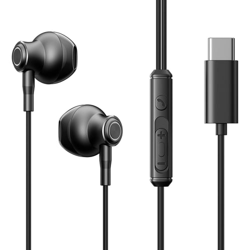 Joyroom TYPE-C Series JR-EC07 USB-C in-ear headphones metal - black