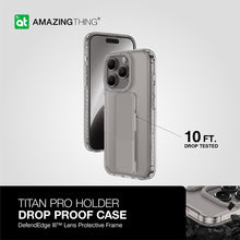 Заредете изображение във визуализатора на галерията – Amazing Thing Titan Pro Holder Case IP156.1PTHGY for Iphone 15 Pro titanium with stand

