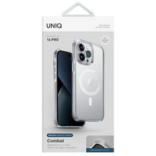 Заредете изображение във визуализатора на галерията – Uniq Combat case iPhone 14 Pro 6.1" Magclick Charging transparent/dove satin clear
