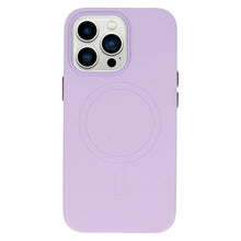 Заредете изображение във визуализатора на галерията – MagSafe Leather Case Iphone 13 Pro Violet
