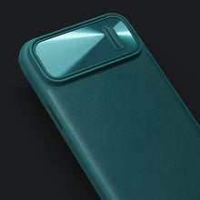 Заредете изображение във визуализатора на галерията – Nillkin CamShield Leather S Case iPhone 14 Pro cover with camera cover blue
