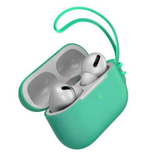 Заредете изображение във визуализатора на галерията – Baseus Let's go AirPods Pro Case silicone case for AirPods Pro headphones + mini lanyard green
