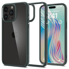 Заредете изображение във визуализатора на галерията – Spigen Ultra Hybrid case for iPhone 15 Pro Max - dark green
