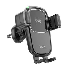 Заредете изображение във визуализатора на галерията – HOCO car holder with wireless charging automatic 15W HW01 Pro blac
